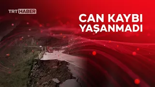 Ordu'daki heyelan anı saniye saniye görüntülendi