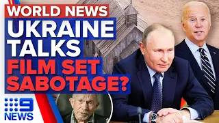 US and Russian presidents talk Ukraine border, Father defends ‘Rust’ armourer | 9 News Australia