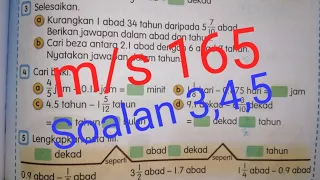 Tahun 5 : soalan 3,4,5 m/s 165 | Tolak masa | Pecahan masa | Jelas jalan kiranya