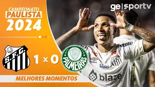 SANTOS 1 X 0 PALMEIRAS | MELHORES MOMENTOS | FINAL DO CAMPEONATO PAULISTA 2024 | ge.globo