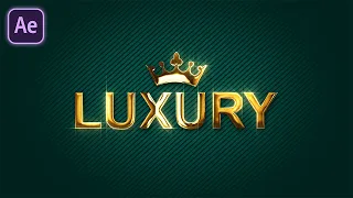 Luxury Gold logo or Text Animation in After Effects | After Effects Tutorial