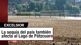 El lago de Pátzcuaro se seca, youtuber llega caminando a la isla Janitzio