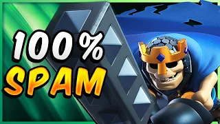 SKELETON KING SPAM DECK DECIMATES EVERY DEFENSE! — Clash Royale