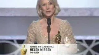 Helen Mirren winning an Oscar® for "The Queen"