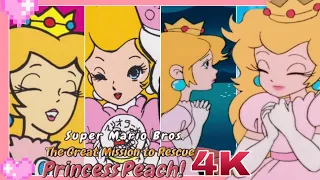 Super Mario Bros. The Great Mission to Rescue Princess Peach! (4K Remastered) All Peach Scenes