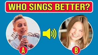 Who Sings Better? #2 | Salish Matter, Royalty Family, Nidal, Jazzy Skye, Piper Rockelle | Quiz#12