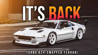 Honda-Swapped Ferrari: Back In Action With a New Clutch, New Cooling System, and More.