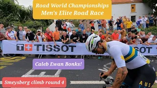 Road World Championships 2021. - Men's Elite Road Race : Smeysberg climb. Caleb Ewan Bonks