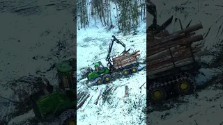 Timber Takedown: John Deere 1910G in Action