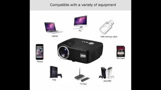 AUN AM01 LED Projector 1200 Lumens 1080P Mini Projector Support AV Home Cinema