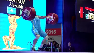 Alexandr Zaichikov (105) - 180kg, 185kg, & 190kg Snatches @ 2015 President's Cup