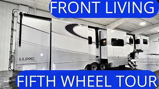 Front Living Fifth Wheel Tour; Luxe 44FL Elite Fifth Wheel