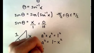 Inverse Trigonometric Functions , Part 4 (Simplify Expression Using Right Triangle)