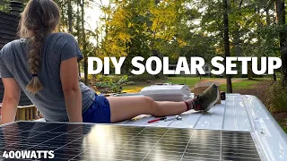 HOW WE POWER OUR VAN - Wire & Install 400W Renogy Solar Power | Off-Grid System