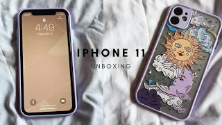 black iphone 11 unboxing 2021 *kinda aesthetic*