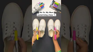 Diy Custom Shoes 💛💖 Part 2 in 24 hours! #shorts #diy #crafts #tutorial #art #artist #creative