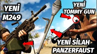 NEW TOMMY GUN NEW LEGEND M249 AND NEW WEAPON PANZERFAUST PUBG 6.3 UPDATE