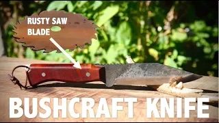 Knife made from Rusty Old Saw Blade