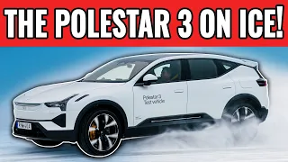Driving The Polestar 3 On A Frozen Lake In The Arctic Circle
