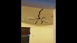 Ceiling Falls on Ceiling Fan