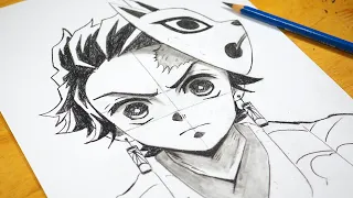 How to Draw TANJIRO KAMADO Demon Slayer | Kimetsu no Yaiba