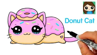 How to Draw a Donut Cat 🍩 Aphmau MeeMeows