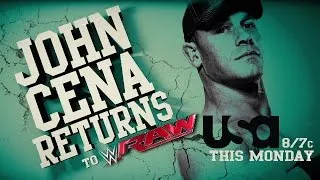 John Cena returns to Raw this Monday