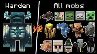 Warden vs Every mob in Minecraft - Warden vs All Mobs