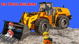 Paw Patrol is Saved by the Big Truck Builders with Marshall and Chase 2