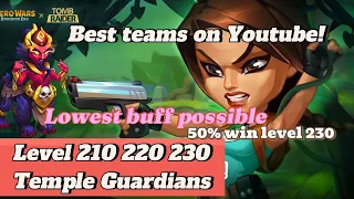 Level 210 220 230 Temple Guardians Best Video For This Event! Lara Croft Event - Hero Wars