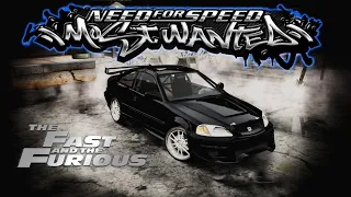 NFS MW | HONDA CIVIC - VELOZES E FURIOSOS 1 (FAST AND FURIOUS)