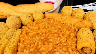 ASMR CHEESY CARBO FIRE NOODLE, CHEESE BALL, CHEESE STICKS NO TALKING EATING SOUNDS MUKBANG