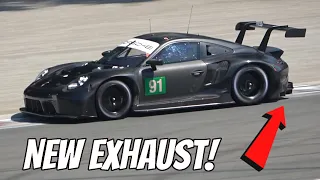 2020 Porsche 991 RSR GTE with NEW Center Exit Exhaust! - Spied Testing at Monza Circuit!