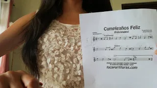 Clase#27: Tocando Cumpleaños Feliz en Violín por primera vez: usando la escala de Do Mayor.