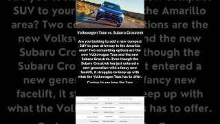 Volkswagen Taos vs. Subaru Crosstrek Comparison | Gene Messer Volkswagen #shorts