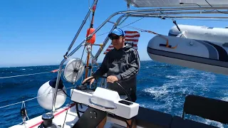 Dufour 470 in the Biscay bay - average speed 10.5 knots, max 12.7 knots
