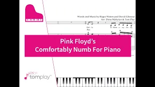 Pink Floyd's Comfortably Numb for Piano - Sheet Music with Backing Track