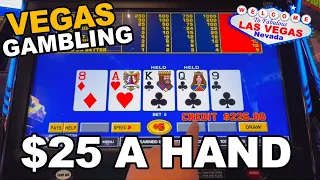 Doing a little CHASING at the ARIA. $25 a Hand Video Poker