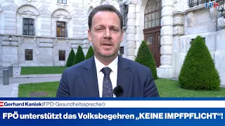 Gerhard Kaniak unterstützt das Volksbegehren "KEINE IMPFPFLICHT"