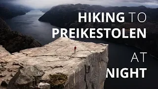 Hiking to Preikestolen (Pulpit Rock) at Night