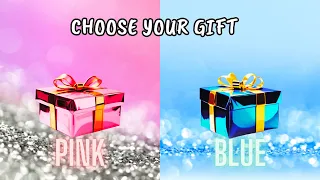 Choose Your Gift🎁🤩🤮Pink and Blue⭐💙Are you a lucky person?🤔 #2giftbox #wouldyourather #pickonekickone