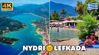 NYDRI(Nidri) 🌞 Lefkada Island - Greece 🇬🇷 | Beautiful Beach 🏖️ | Picturesque Town [4K UHD]