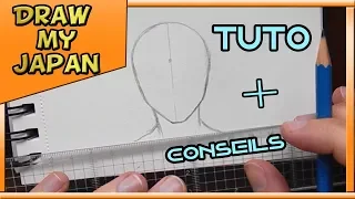 LES BASES POUR DESSINER UN VISAGE DE FACE [TUTO MANGA #1]