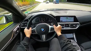 2022 BMW series 4 Gran Coupe 420d  M-Sport  - pov test drive (no speed limit autobahn)