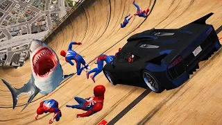 GTA 5 SPIDERMAN Ragdolls 4k Compilation #8 (Funny Moments/Fails/Euphoria Physics)