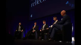 Charlie Curnow, Adam Saad, Sam Walsh & Jacob Weitering interview during John Nicholls Medal 2022