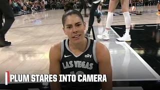 Kelsey Plum looks directly into the camera after getting fouled 🤣 | WNBA on ESPN