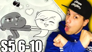 The Amazing World Of Gumball S5 Ep 6-10 (REACTION) I SHIP THESE DARWIN AND CARRIE !!!