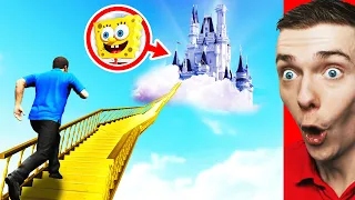 STAIRWAY To SPONGEBOB HEAVEN In GTA 5 (Epic)