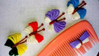 Hand Embroidery Amazing Trick |  Butterfly Embroidery Trick.